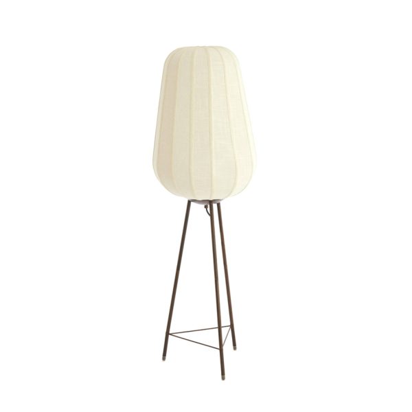 Light & Living Vloerlamp Ø42x133 cm BIBURY hout print donker bruin+wit