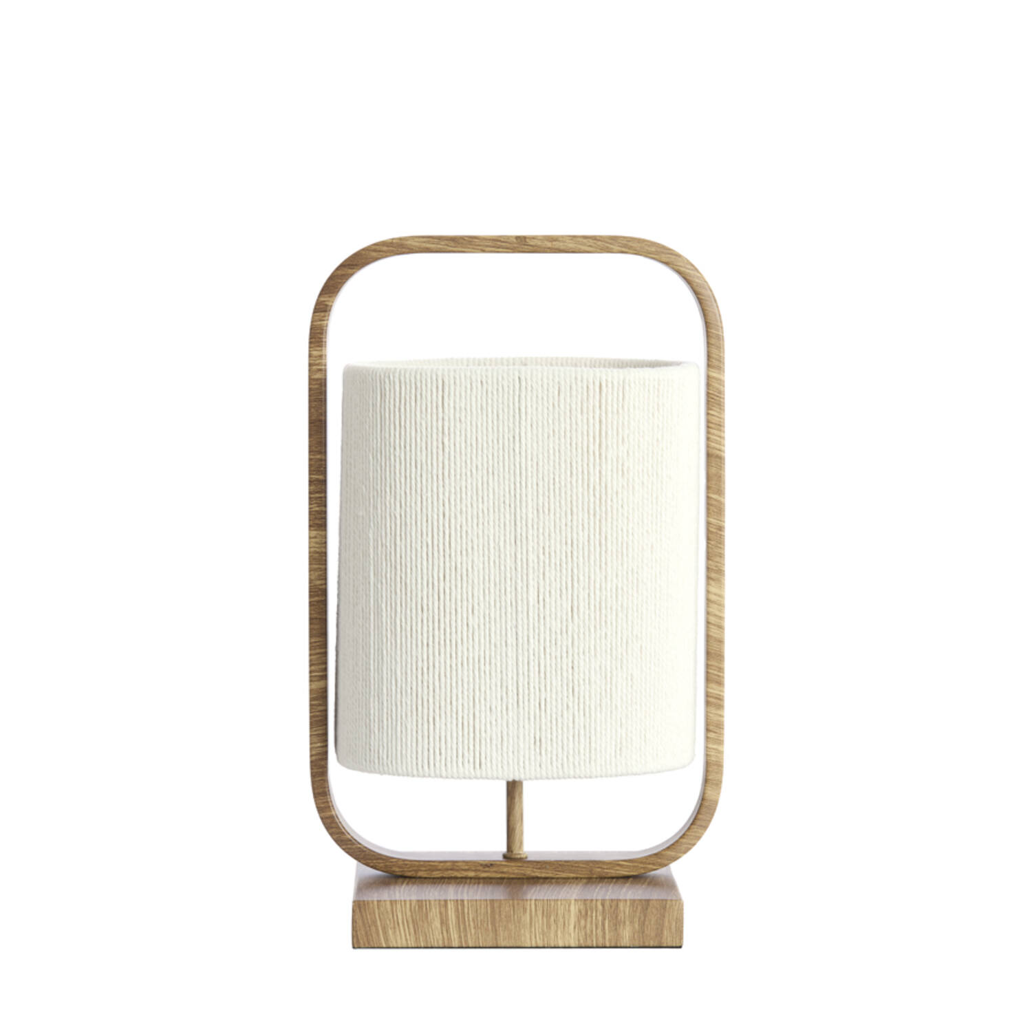 Light & Living Tafellamp 22,5x15x37,5 cm LECCE hout prnt naturel+touw crème