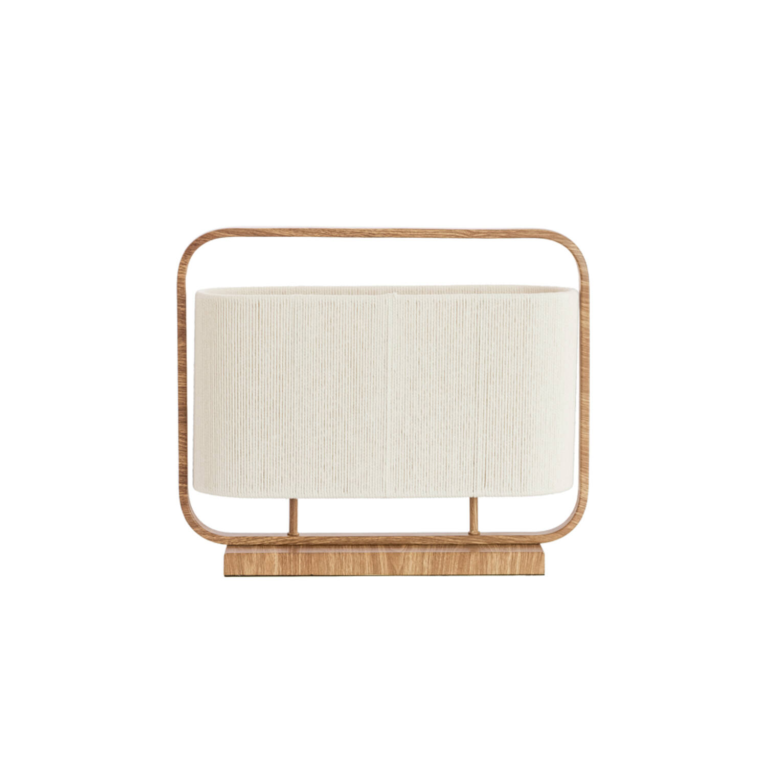 Light & Living Tafellamp 2L 45x15x37,5 cm LECCE hout print natur+touw crème