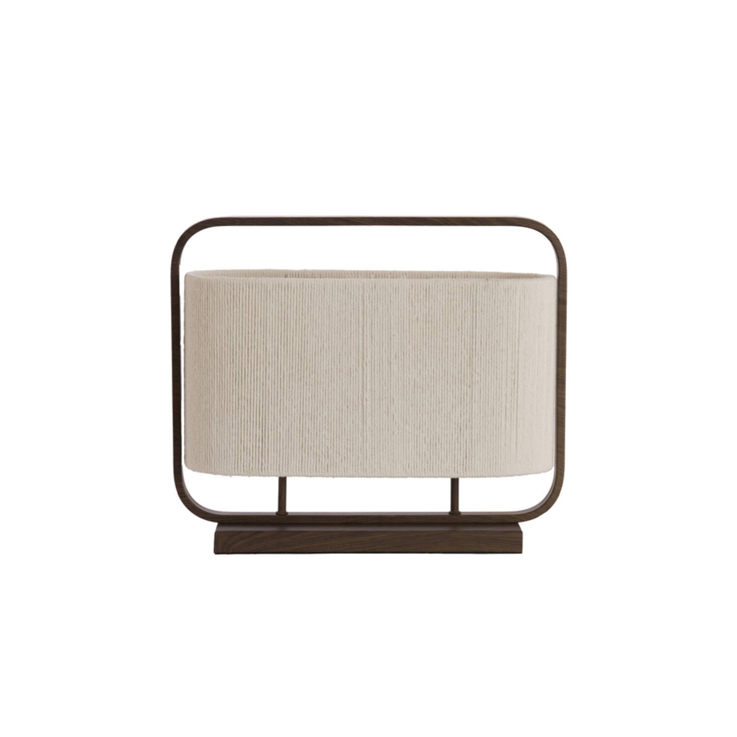 Light & Living Tafellamp 2L 45x15x37,5 cm LECCE hout print d brn+touw crème