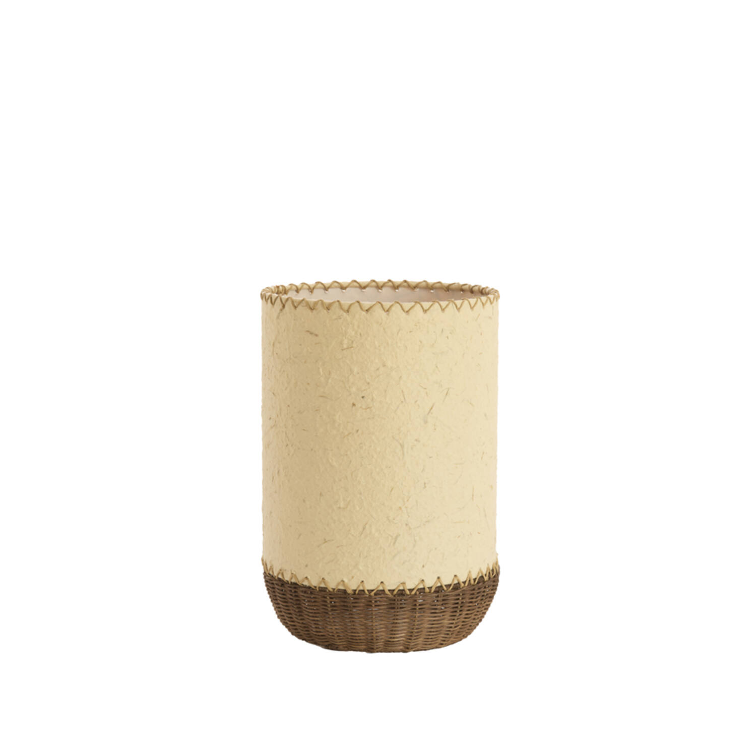 Light & Living Tafellamp Ø24x36 cm TIO papier beige+rotan donker bruin
