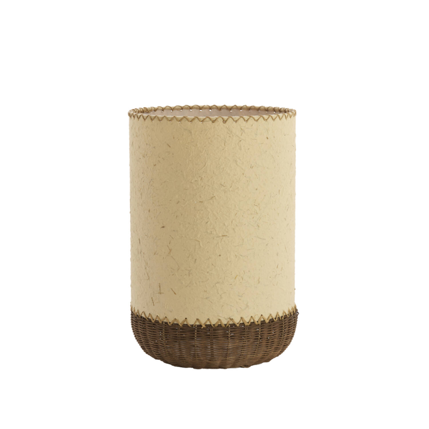 Light & Living Tafellamp Ø30,5x46 cm TIO papier beige+rotan donker bruin