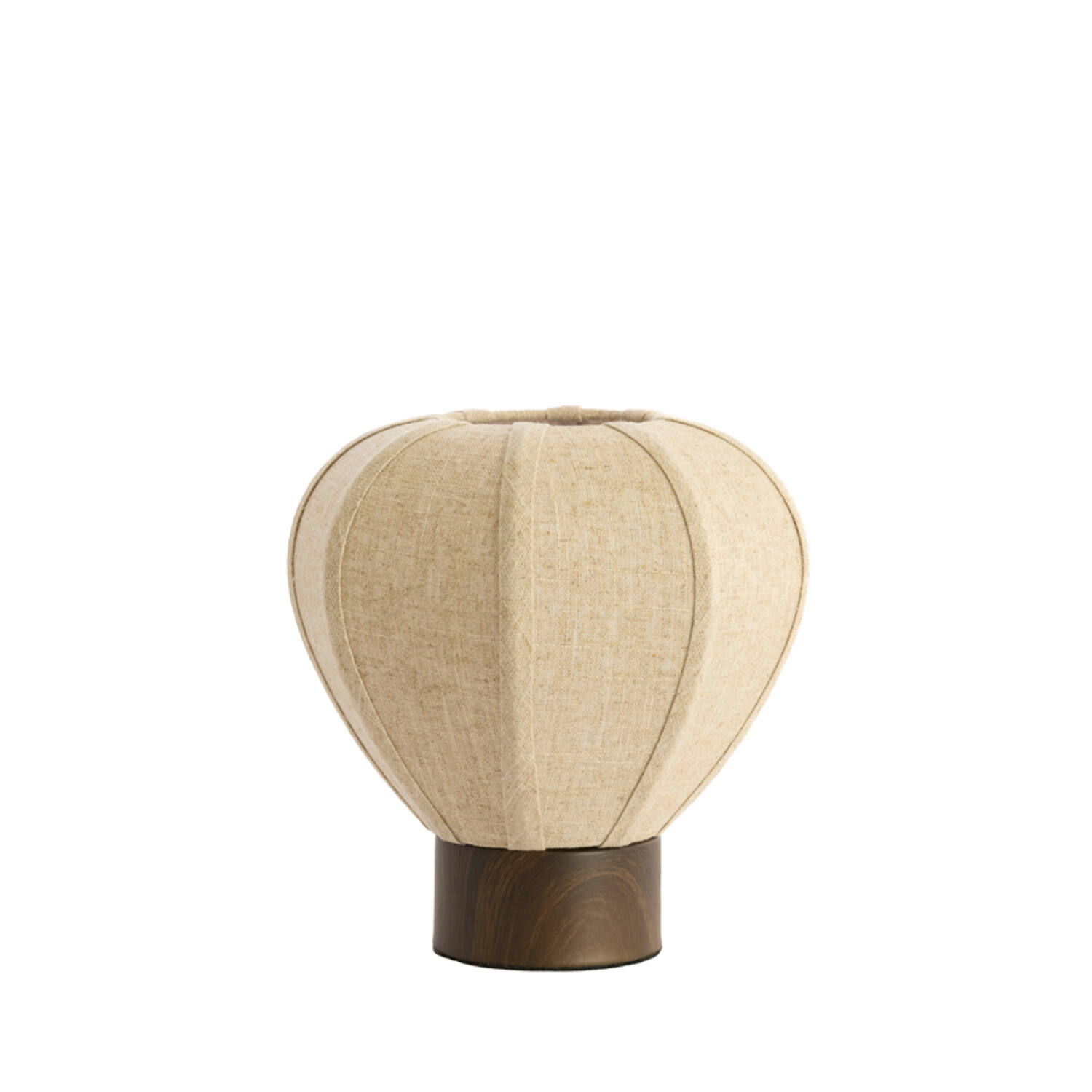 Light & Living Tafellamp Ø23x23,5 cm KYZO hout prnt d bruin+linnen naturel
