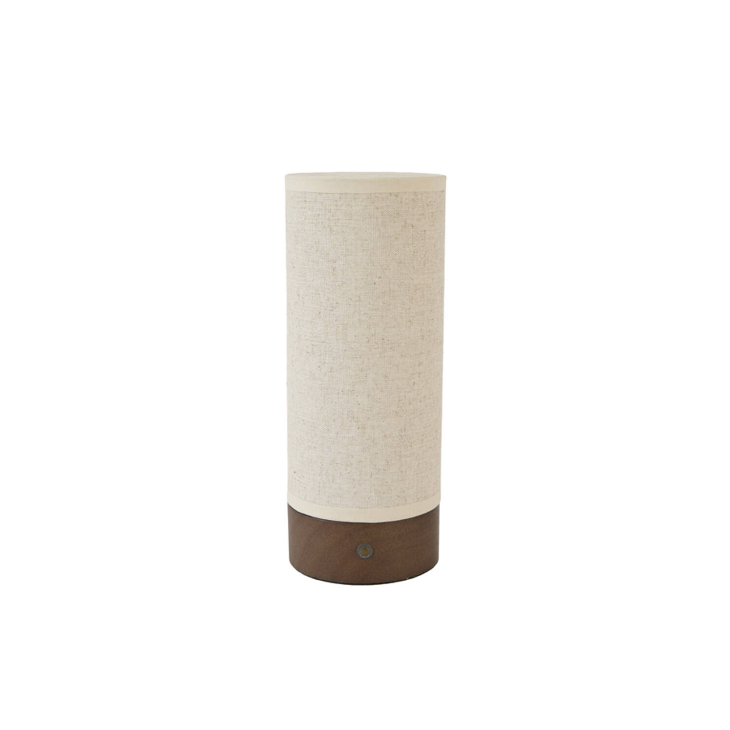 Light & Living Tafellamp LED Ø10x25 cm BRYLO linnen naturel+hout dnkr bruin