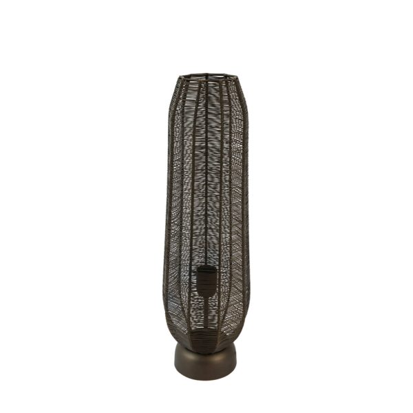 Light & Living Tafellamp Ø18x60 cm SAMRET mat bruin-brons