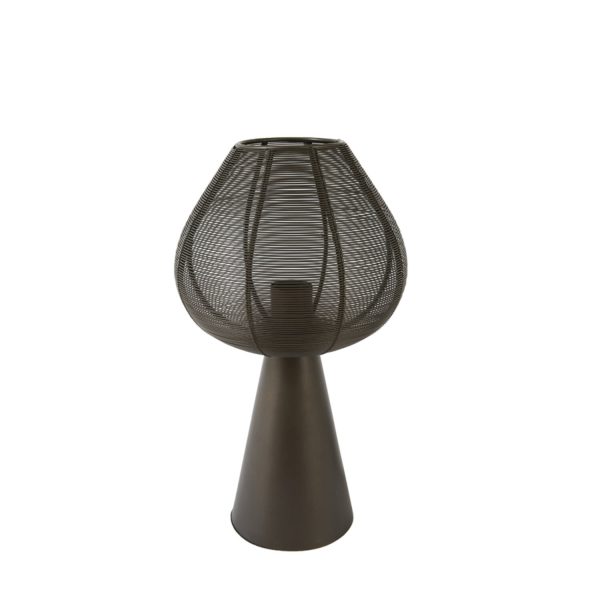 Light & Living Tafellamp Ø24x40 cm MARET mat bruin-brons