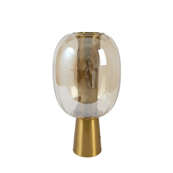 Light & Living Tafellamp Ø30x57 cm MINDELO glas amber+goud
