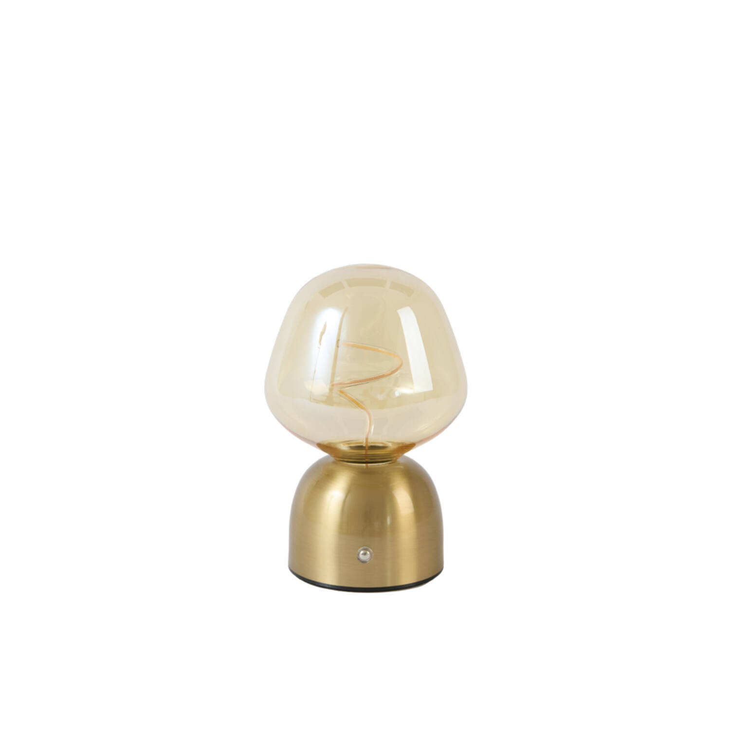 Light & Living Tafellamp LED Ø12,5x19,5 cm VAZYR goud+glas amber