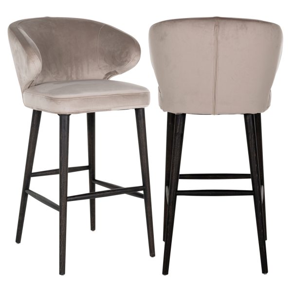 Richmond Interiors Barstoel Indigo khaki velvet