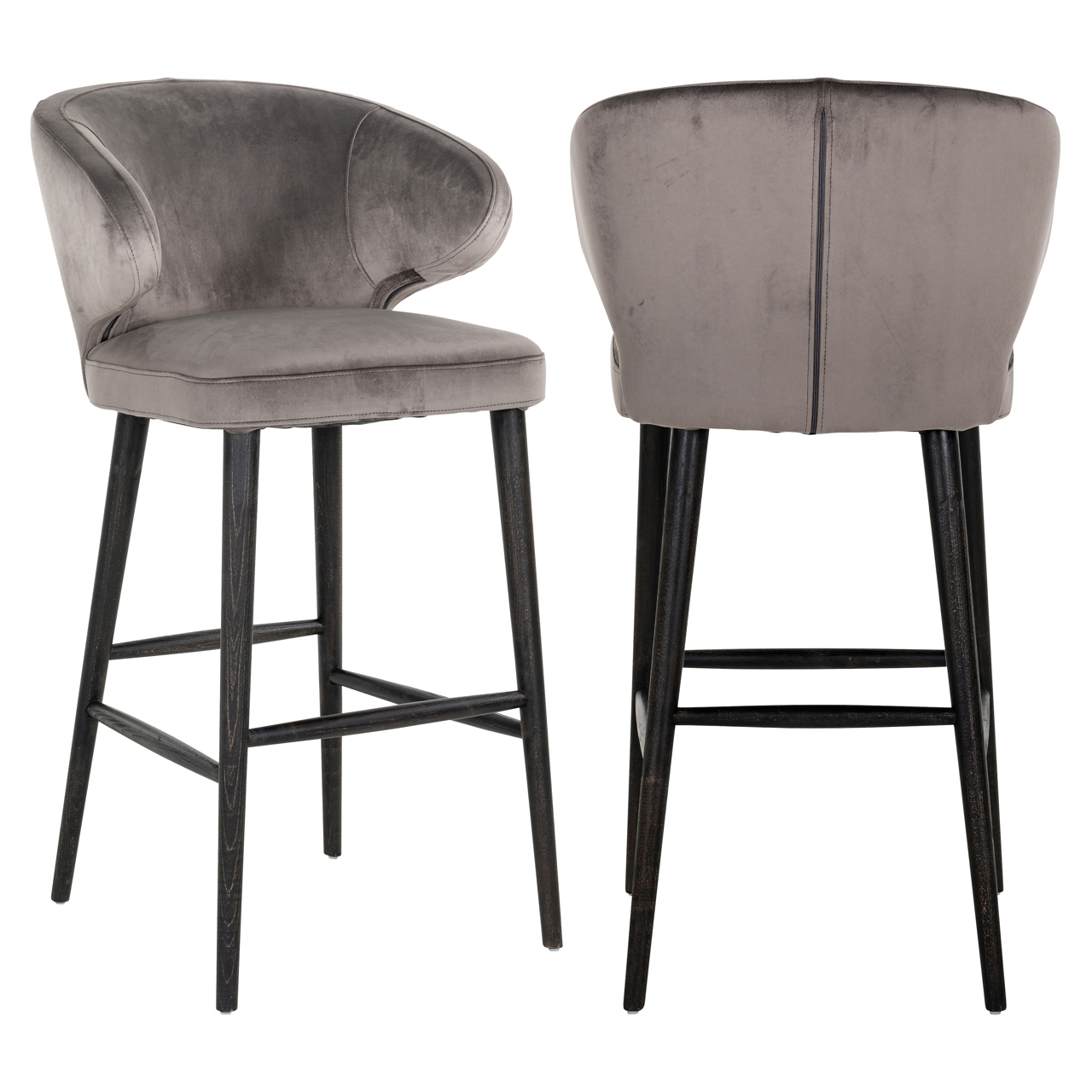 Richmond Interiors Barstoel Indigo stone velvet