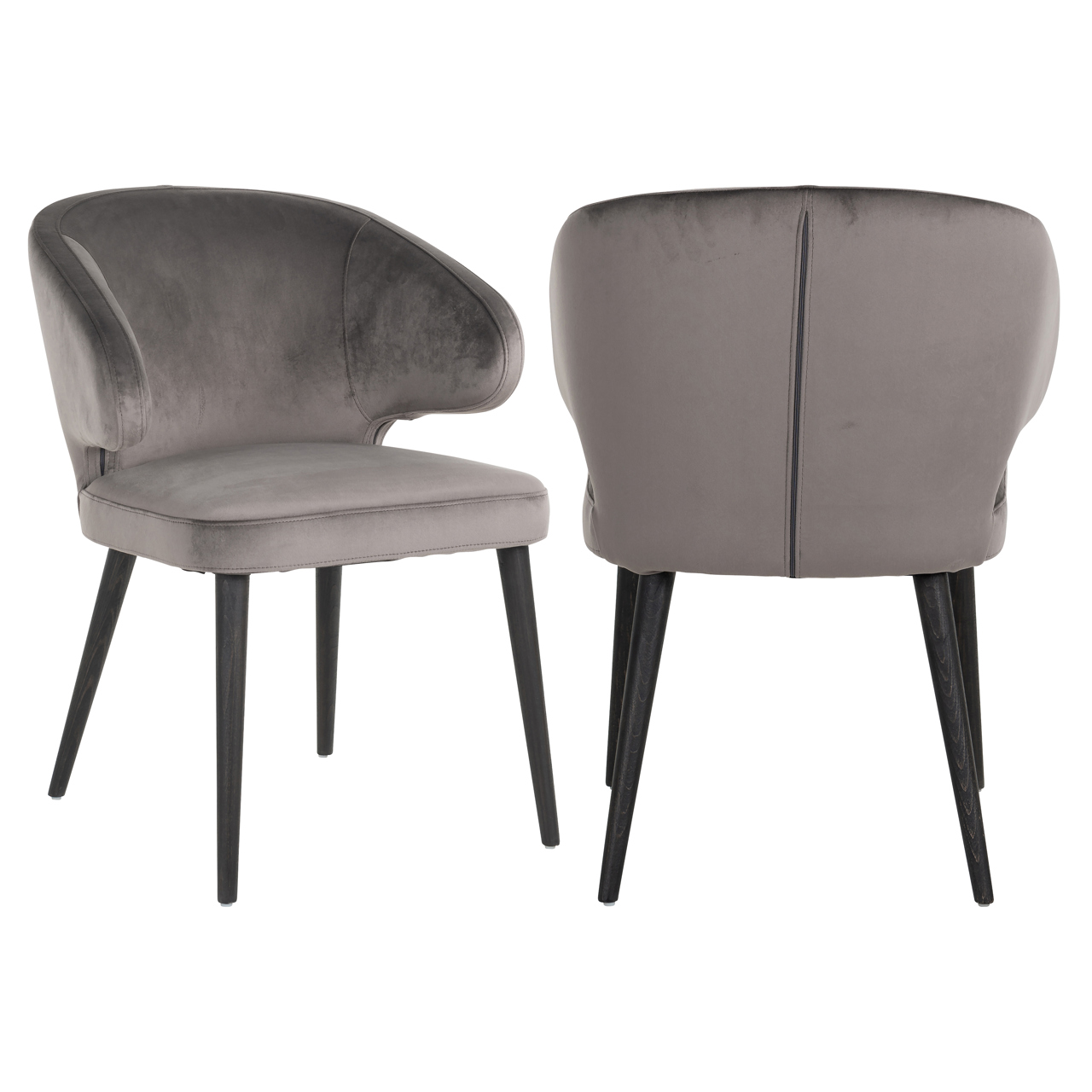 Richmond Interiors Eetkamerstoel Indigo stone velvet