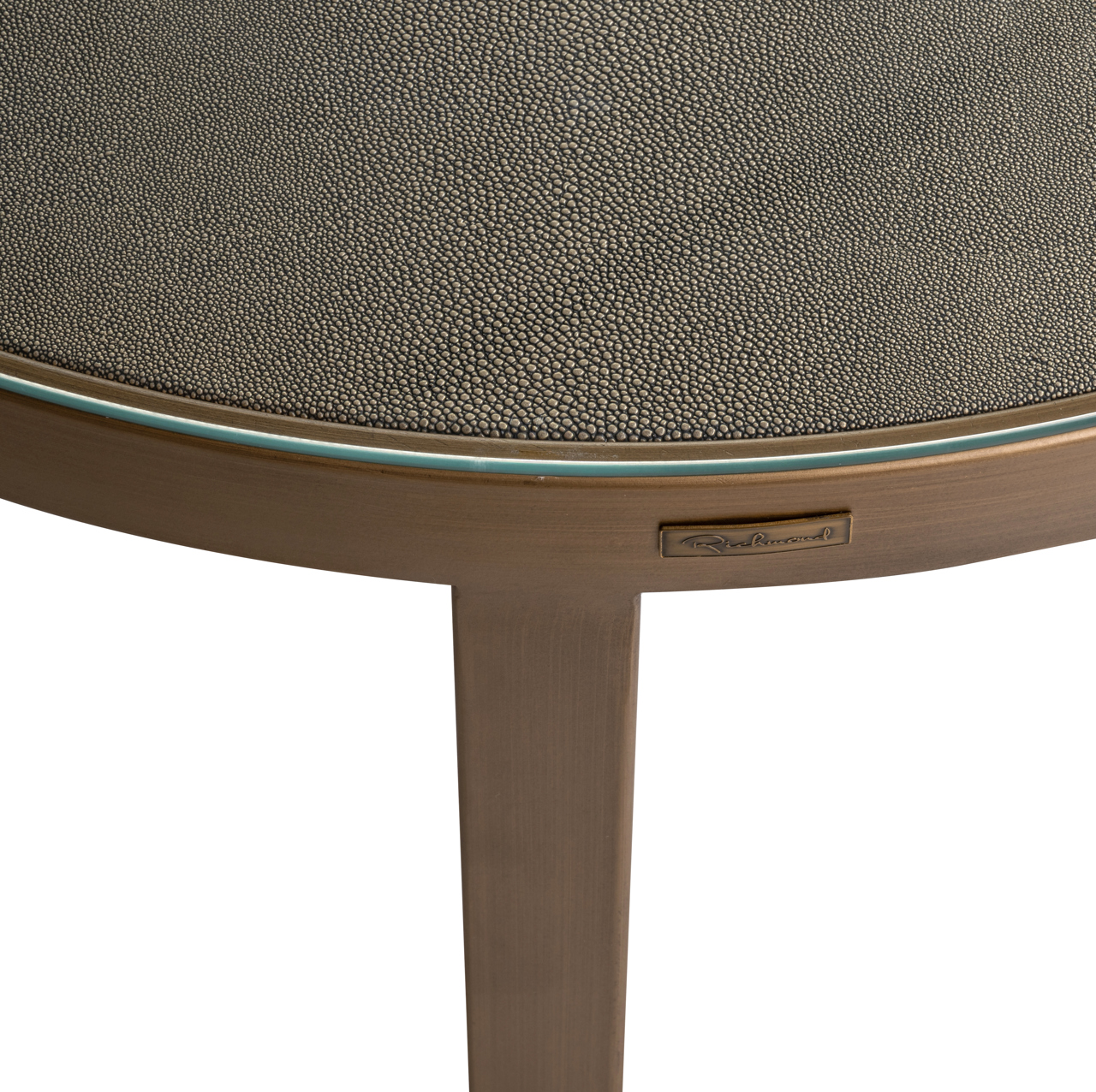 Richmond Interiors Salontafel Bloomville brass shagreen incl. glass tops (Set of 2)