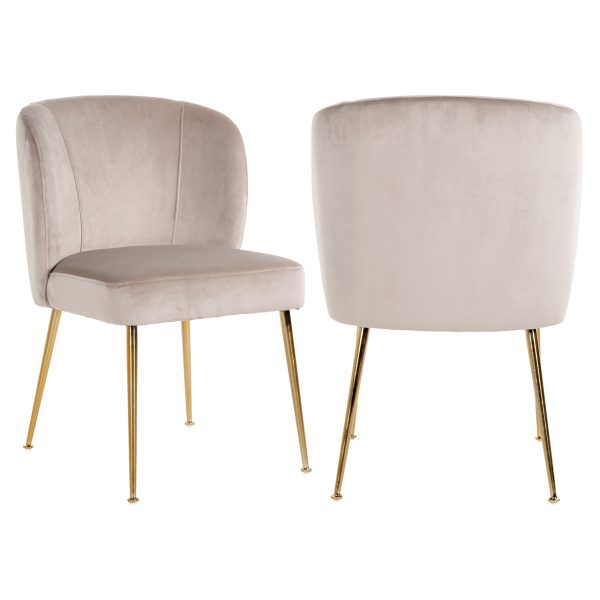 Richmond Interiors Eetkamerstoel Cannon khaki velvet