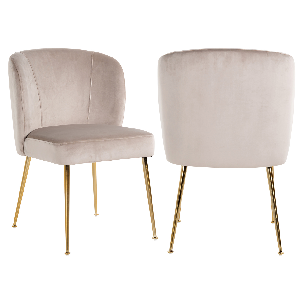 Richmond Interiors Eetkamerstoel Cannon khaki velvet