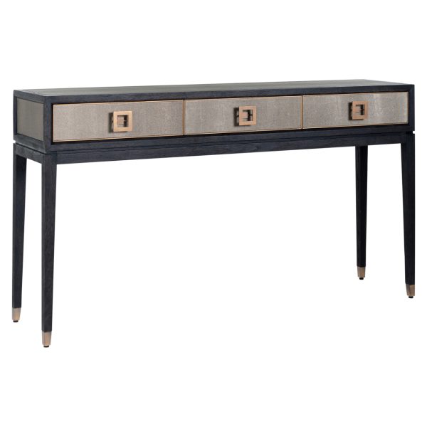Richmond Interiors Console Bloomville brass shagreen