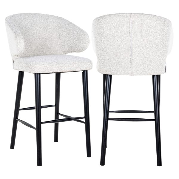 Richmond Interiors Barstoel Indigo white bouclé