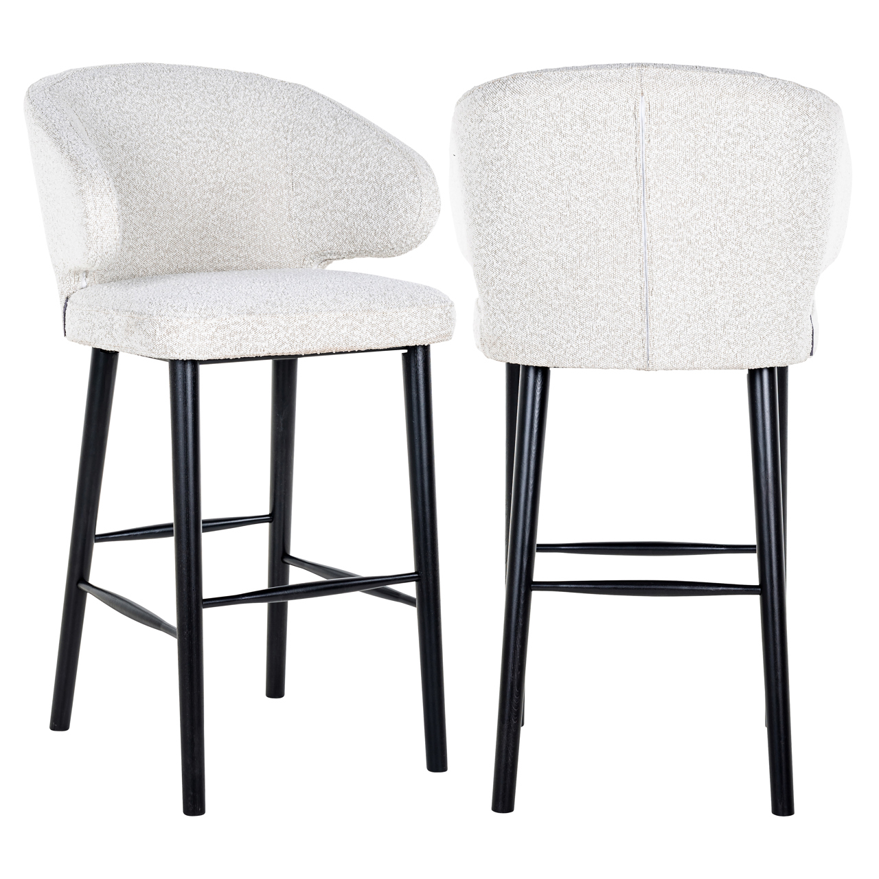 Richmond Interiors Barstoel Indigo white bouclé