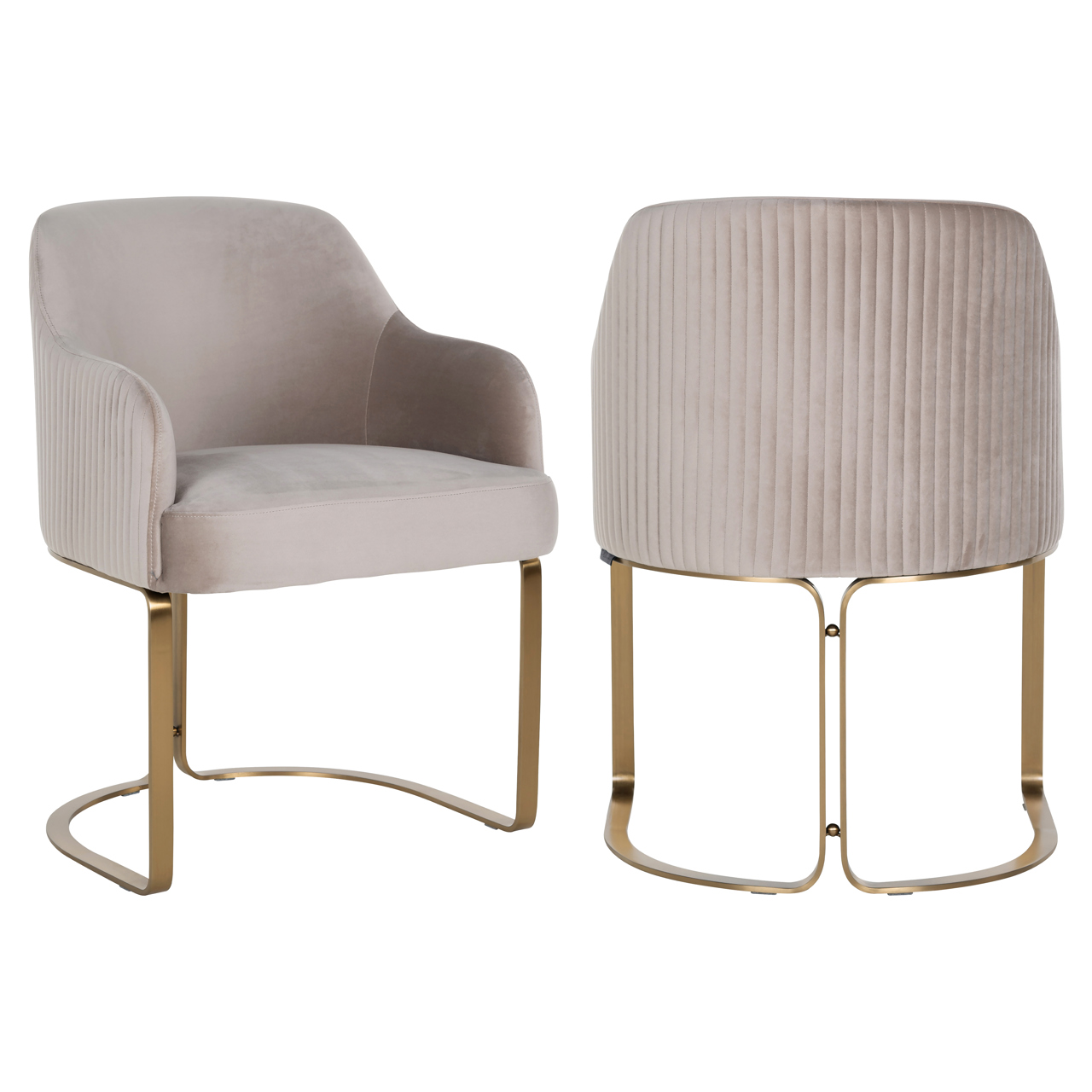 Richmond Interiors Eetkamerstoel Hadley khaki velvet fire retardant