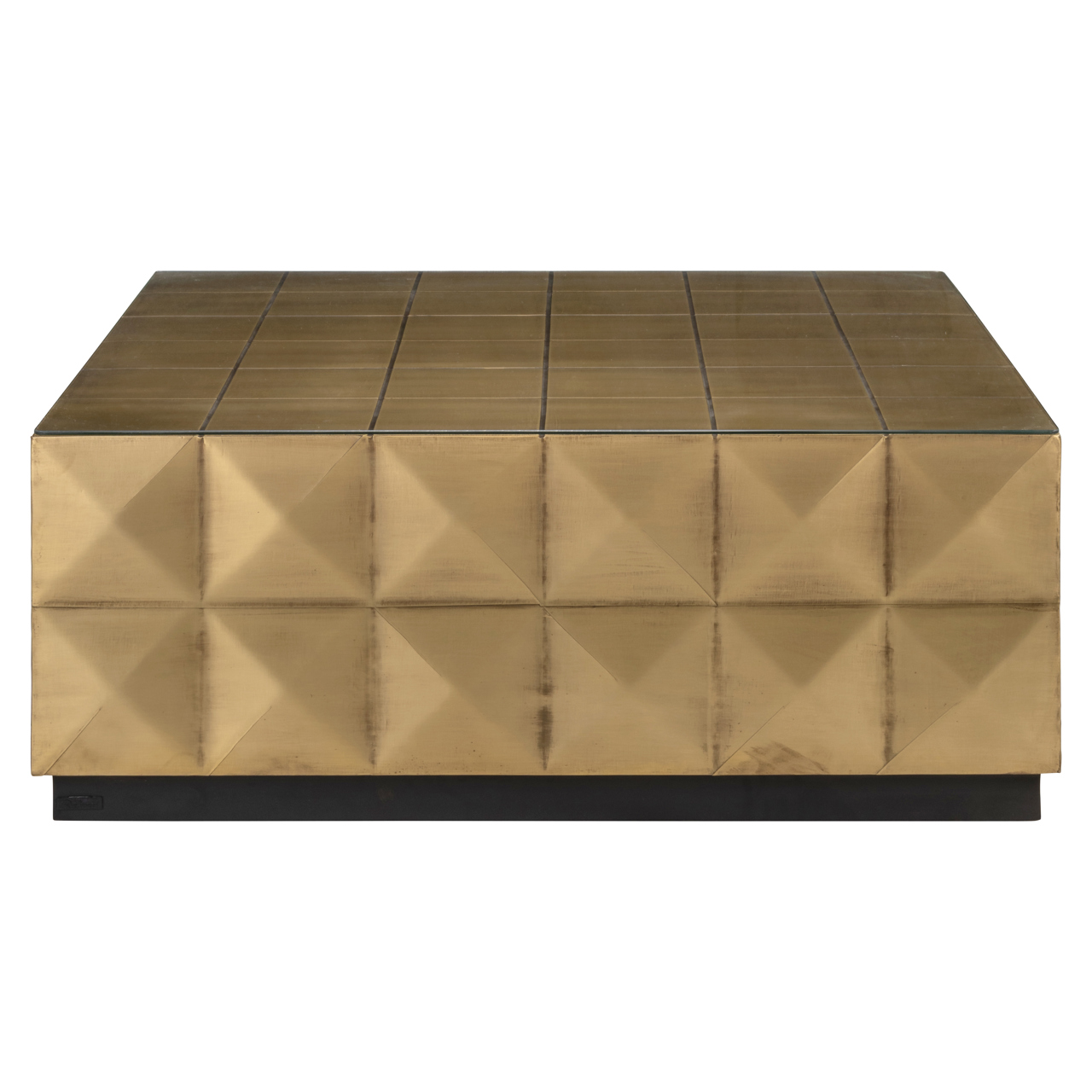 Richmond Interiors Salontafel Collada brushed gold incl. glass top