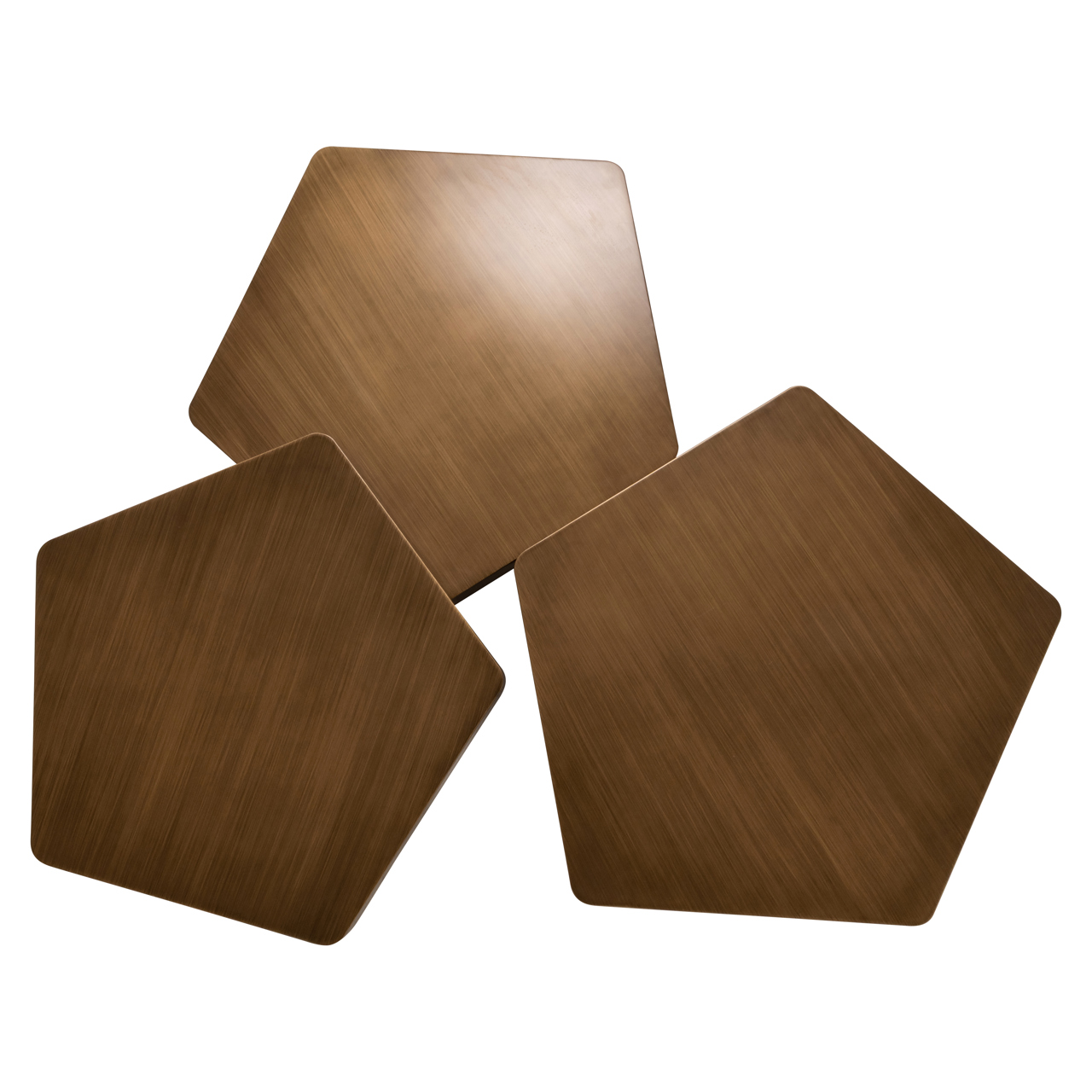 Richmond Interiors Salontafel Hexa brushed gold (Set of 3)