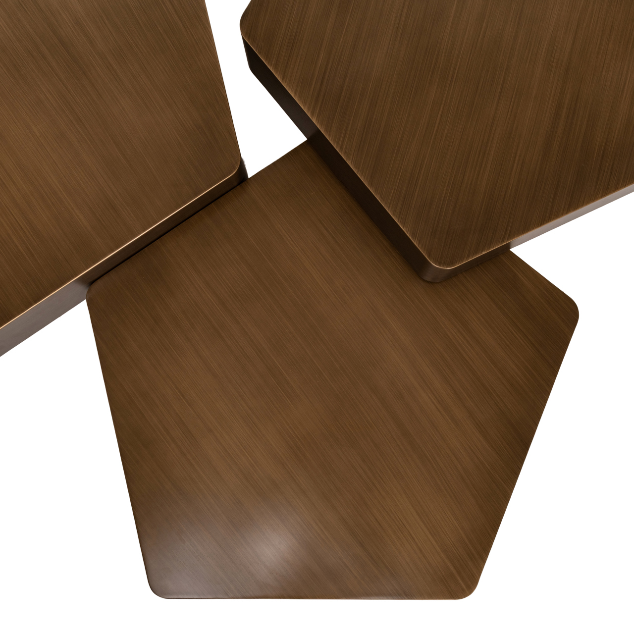 Richmond Interiors Salontafel Hexa brushed gold (Set of 3)