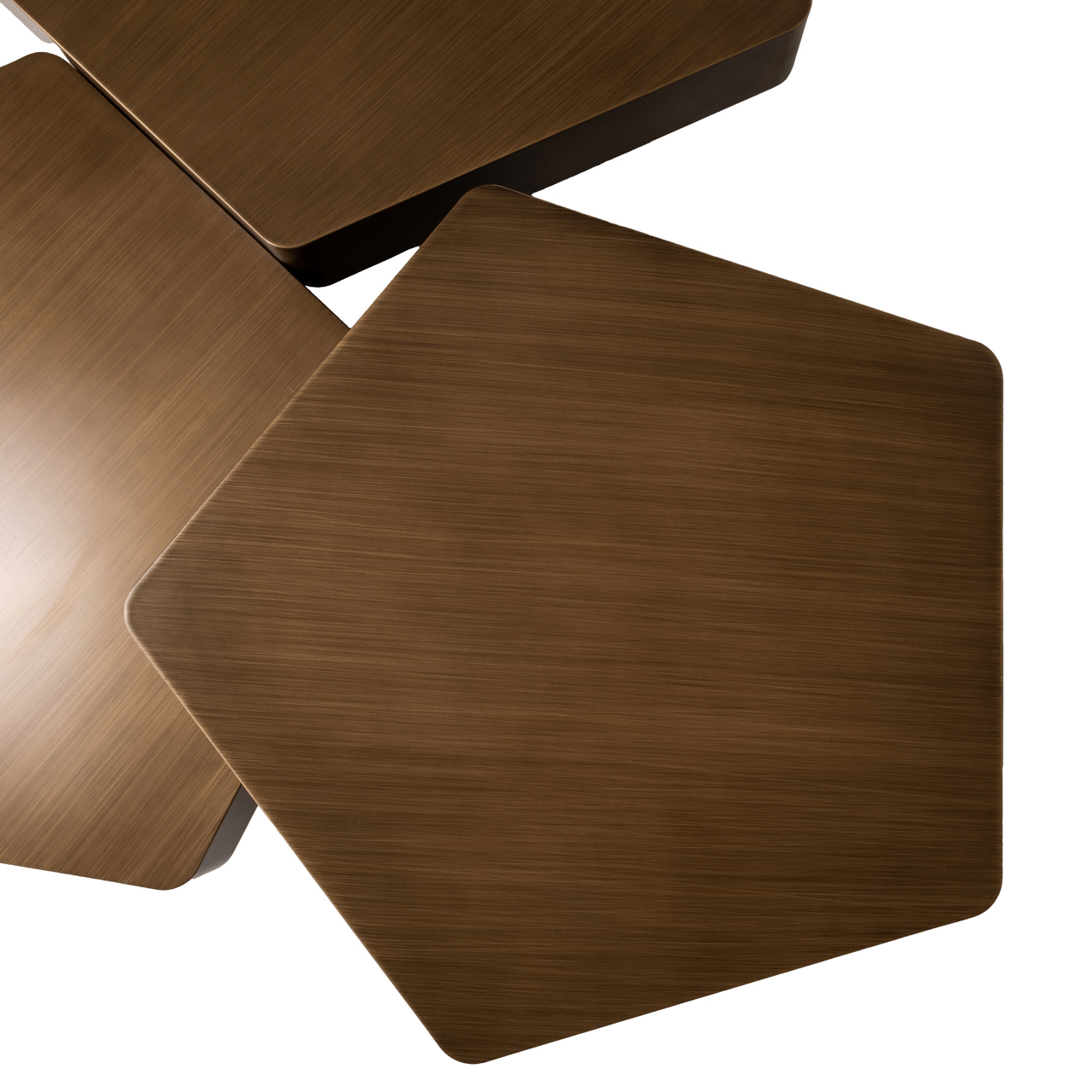 Richmond Interiors Salontafel Hexa brushed gold (Set of 3)