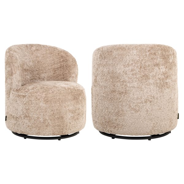 Richmond Interiors Lounge stoel Jackie sheep natural swivel kids