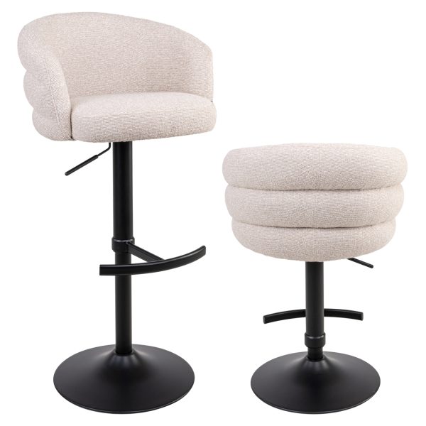 Richmond Interiors Barstoel Nikki biscotti swivel fire retardant