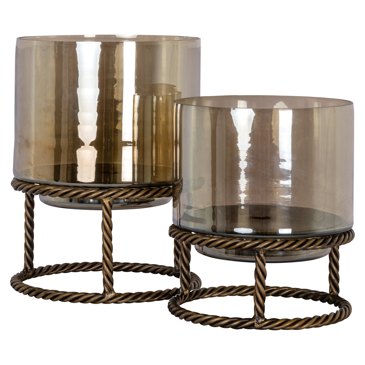 Richmond Interiors Windlicht Ropia brass antique large
