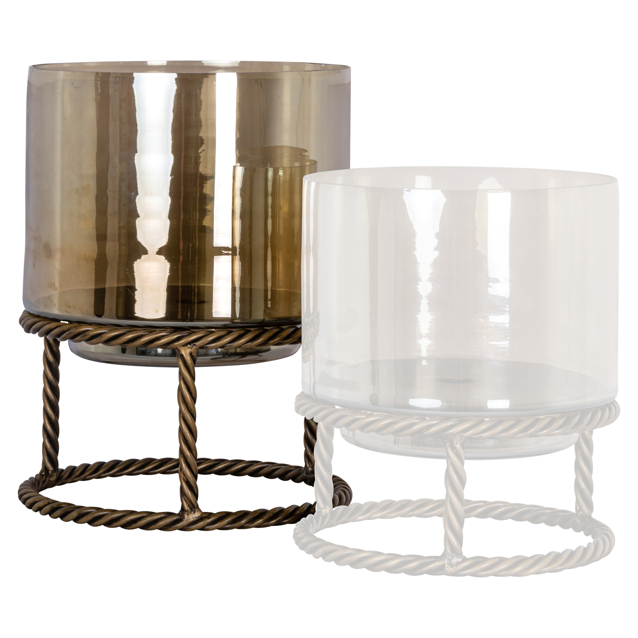 Richmond Interiors Windlicht Ropia brass antique large