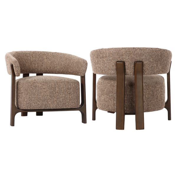 Richmond Interiors Lounge stoel Dalara brown tweed