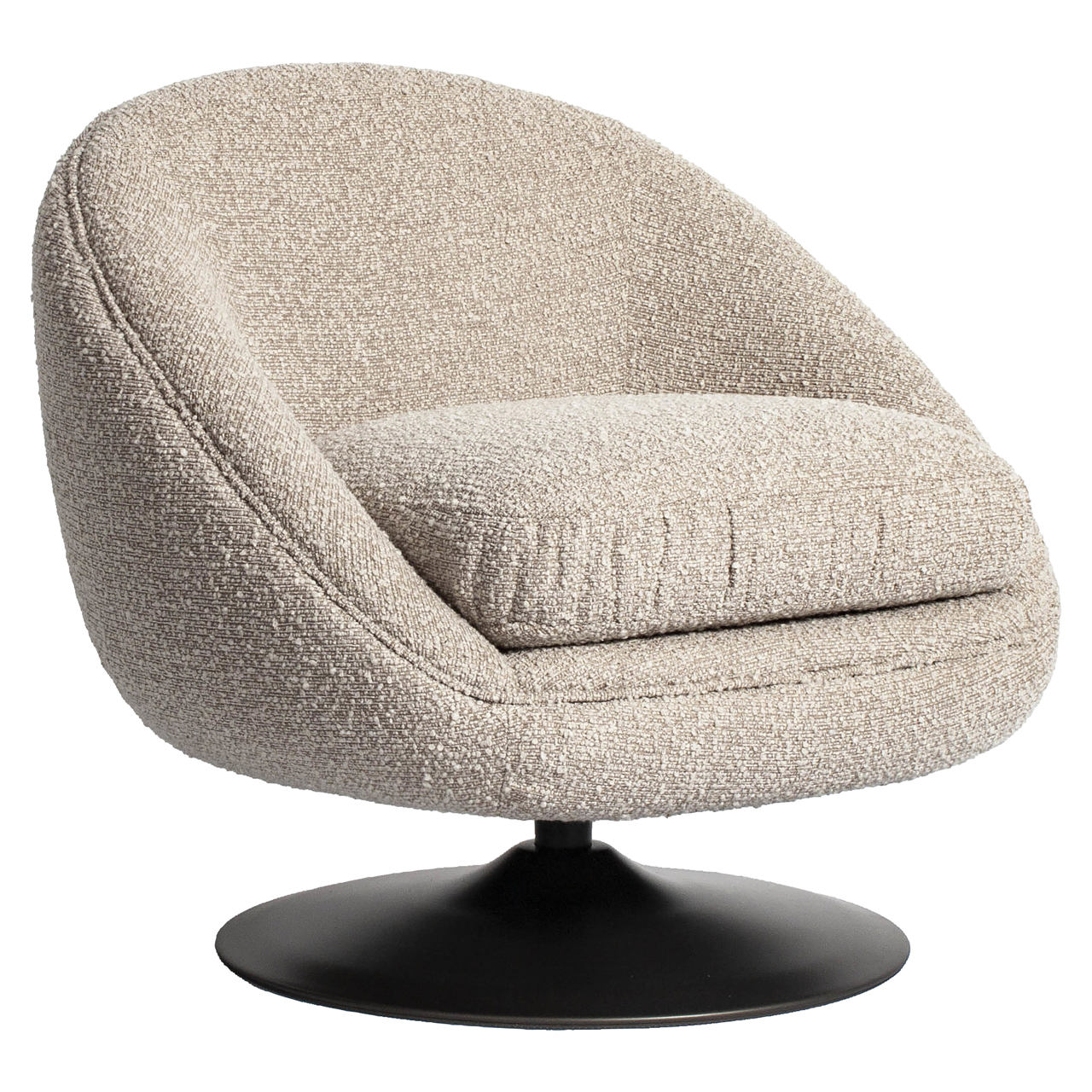 Richmond Interiors Lounge stoel Nodo natural chunky swivel