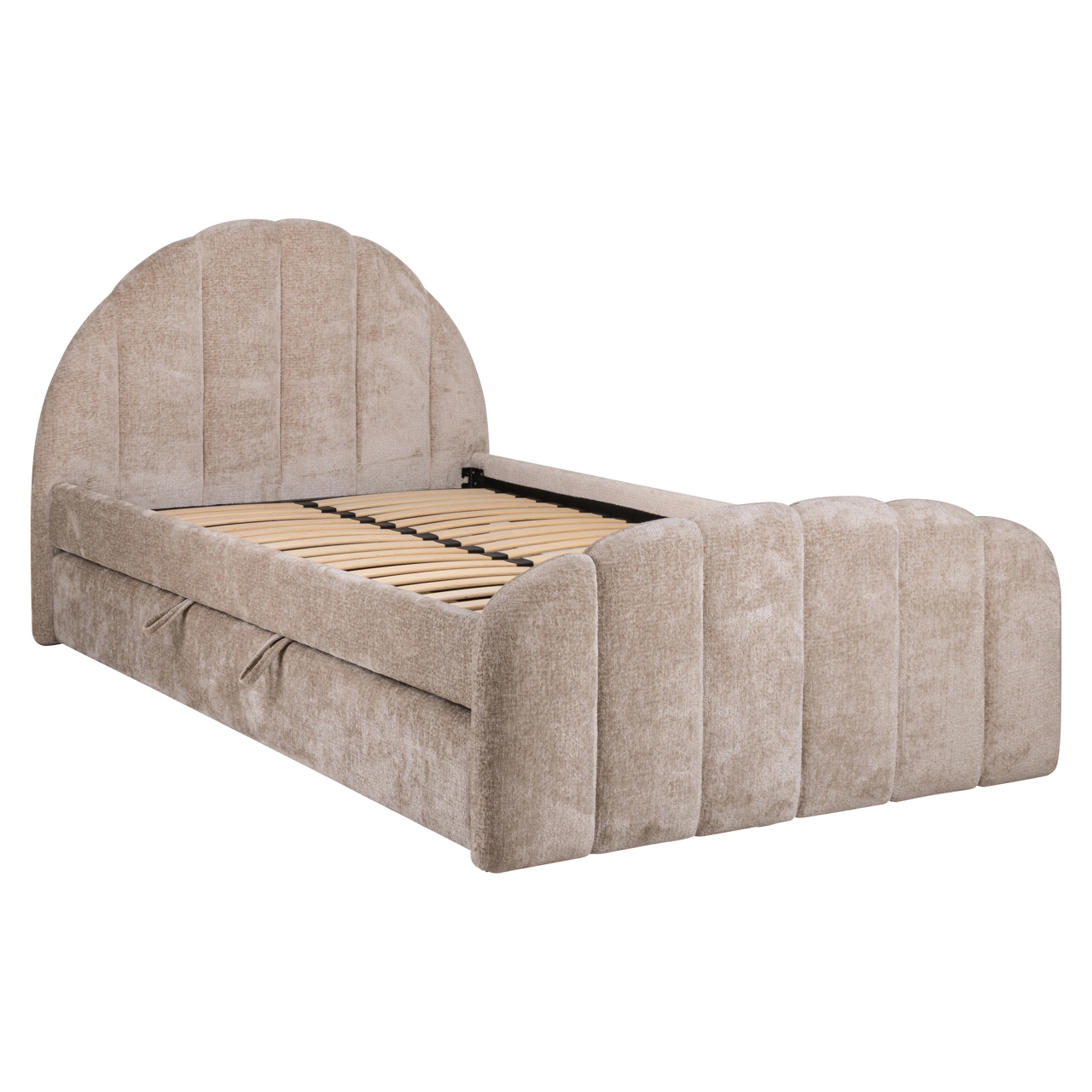 Richmond Interiors Bed Pixie clay chenille 120x200 with pull-out bed