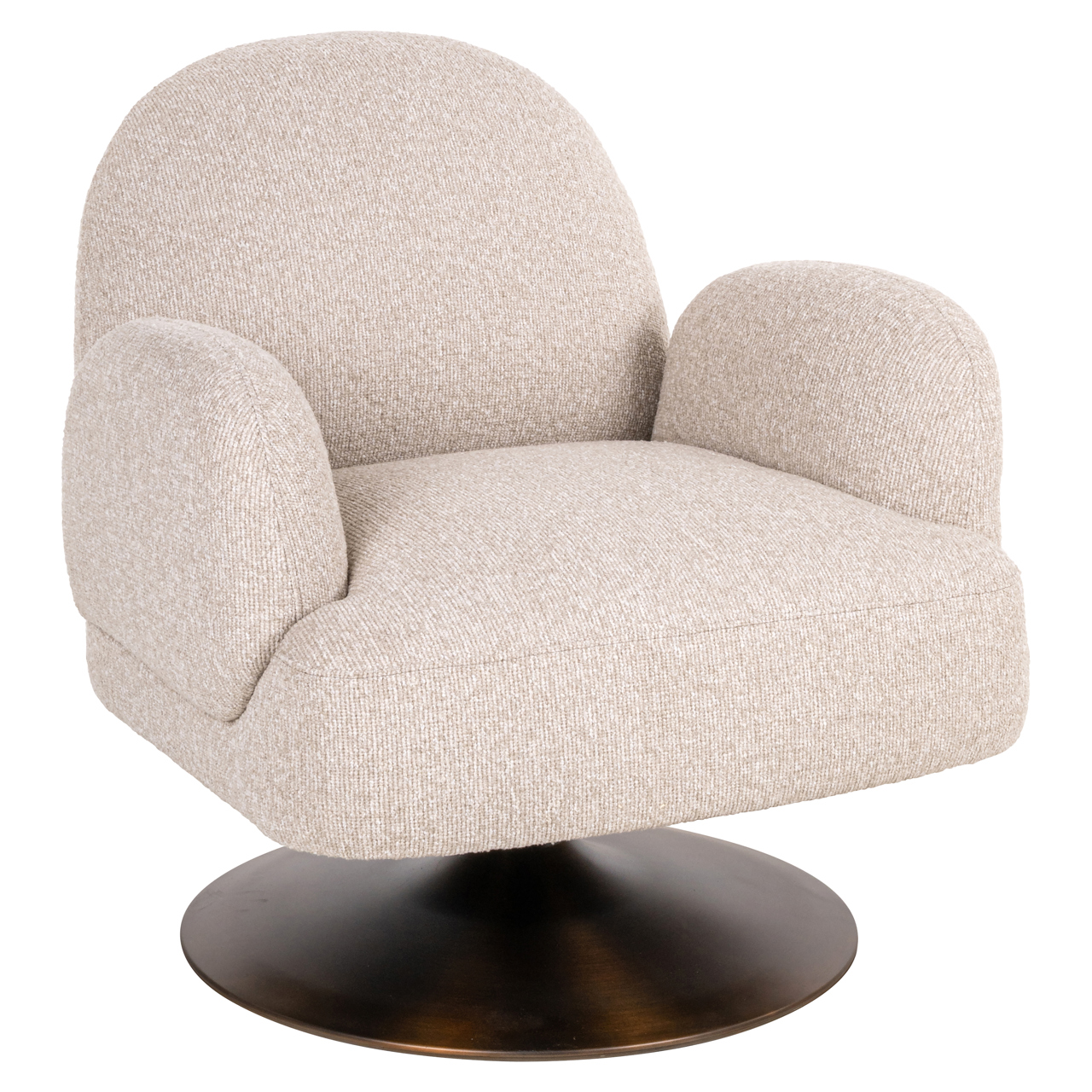 Richmond Interiors Lounge stoel Kagney biscotti swivel