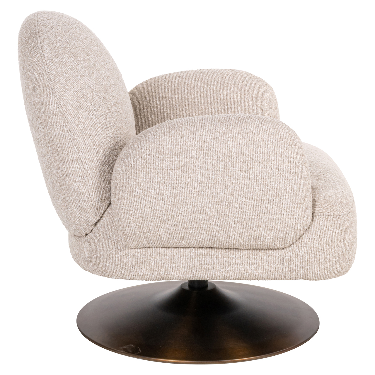 Richmond Interiors Lounge stoel Kagney biscotti swivel