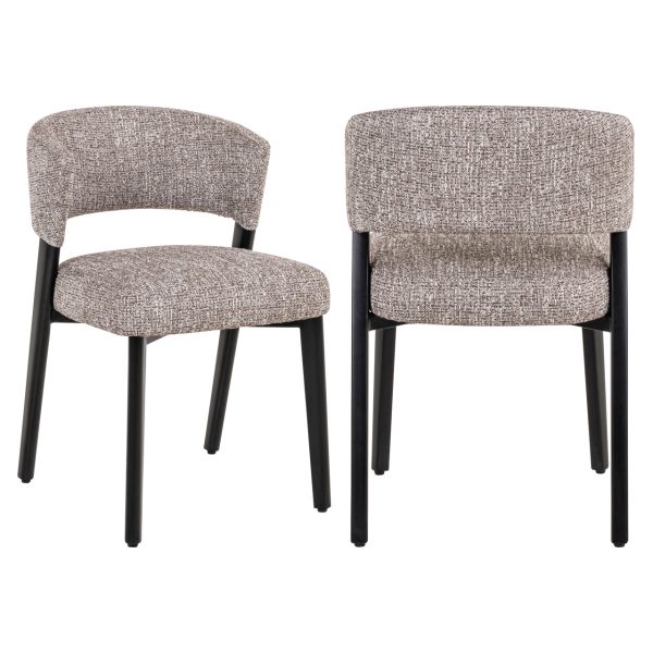 Richmond Interiors Eetkamerstoel Zeno earth tweed
