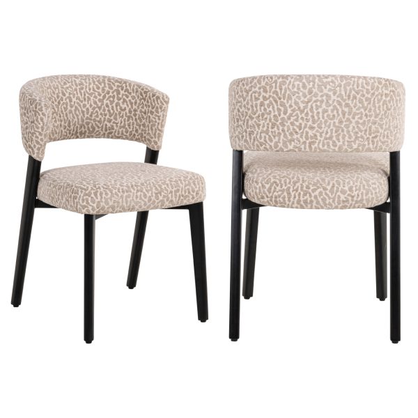 Richmond Interiors Eetkamerstoel Zeno beige leopard