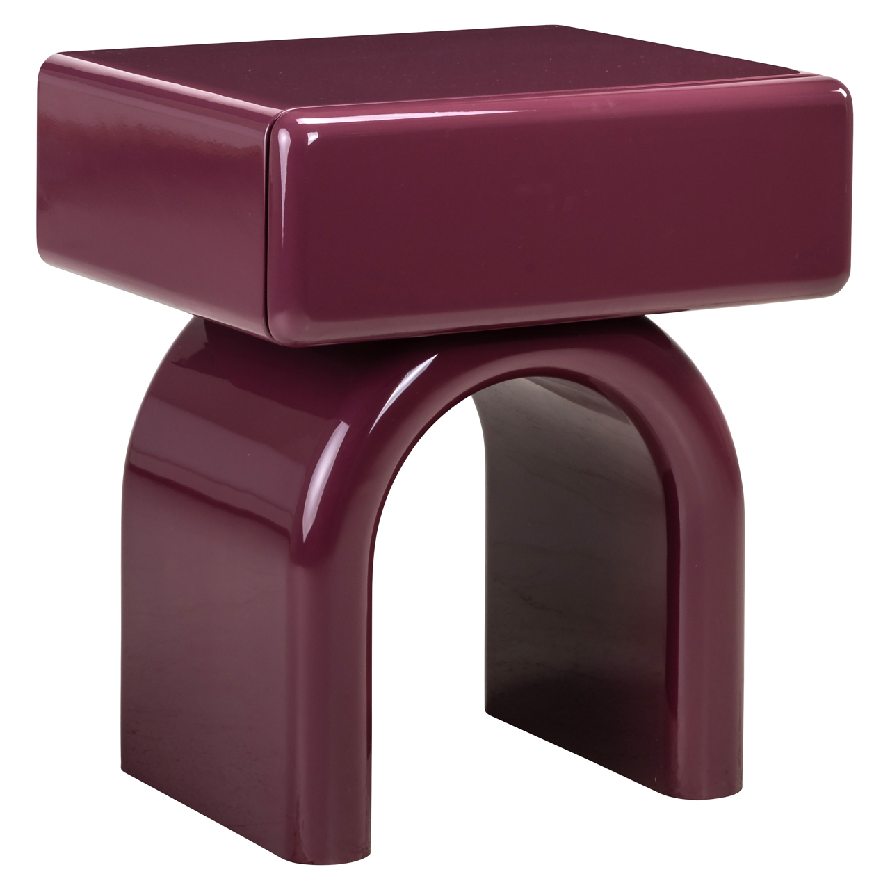 Richmond Interiors Nachtkastje Bennet burgundy 1-drawer