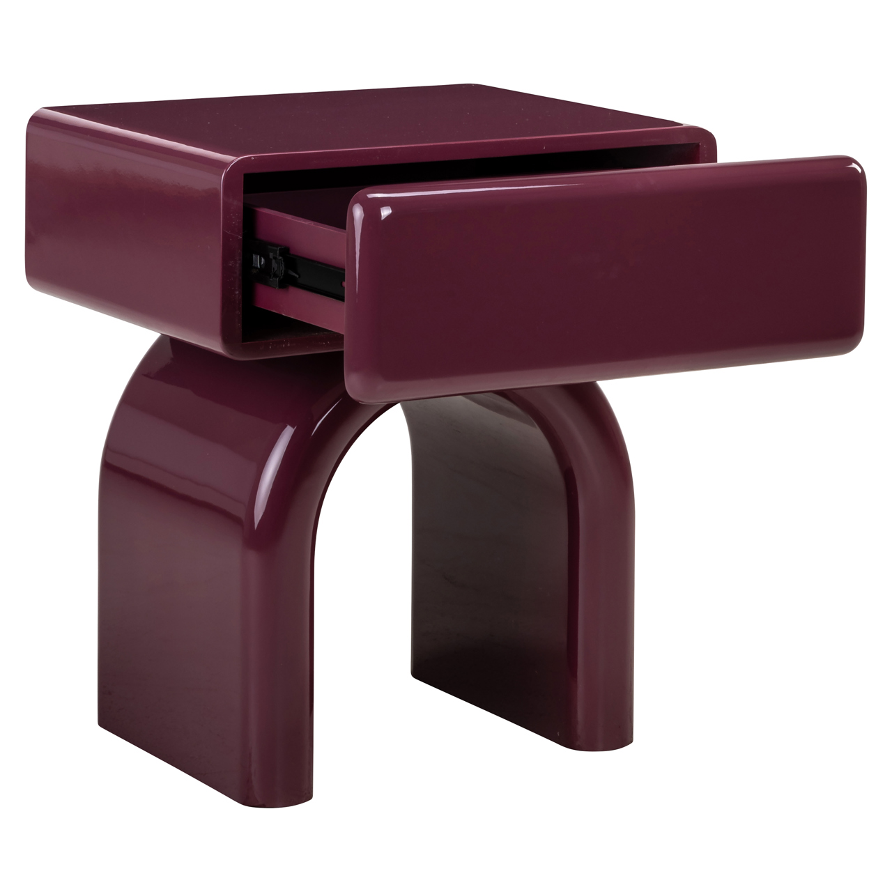 Richmond Interiors Nachtkastje Bennet burgundy 1-drawer
