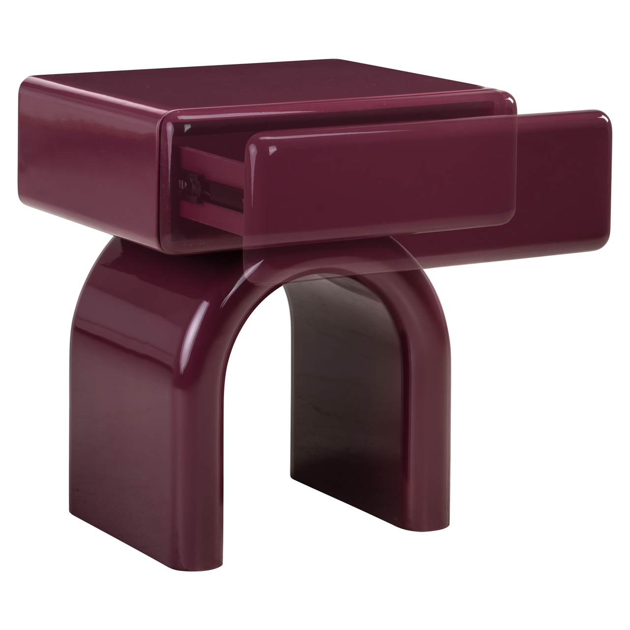 Richmond Interiors Nachtkastje Bennet burgundy 1-drawer