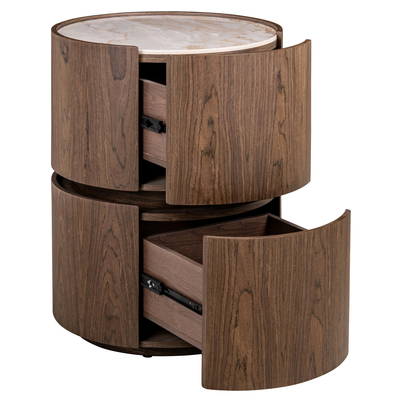 Richmond Interiors Nachtkastje Ellery brown 2-drawers