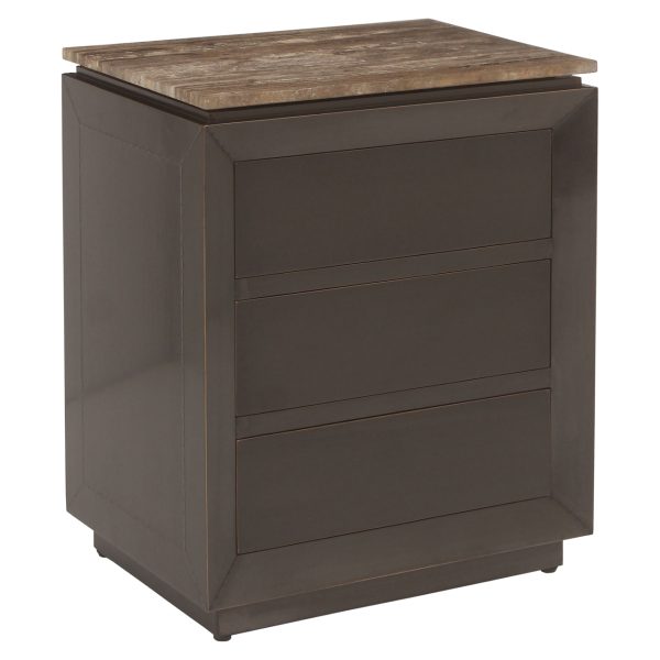 Richmond Interiors Nachtkastje Russo ash brown 3-drawers