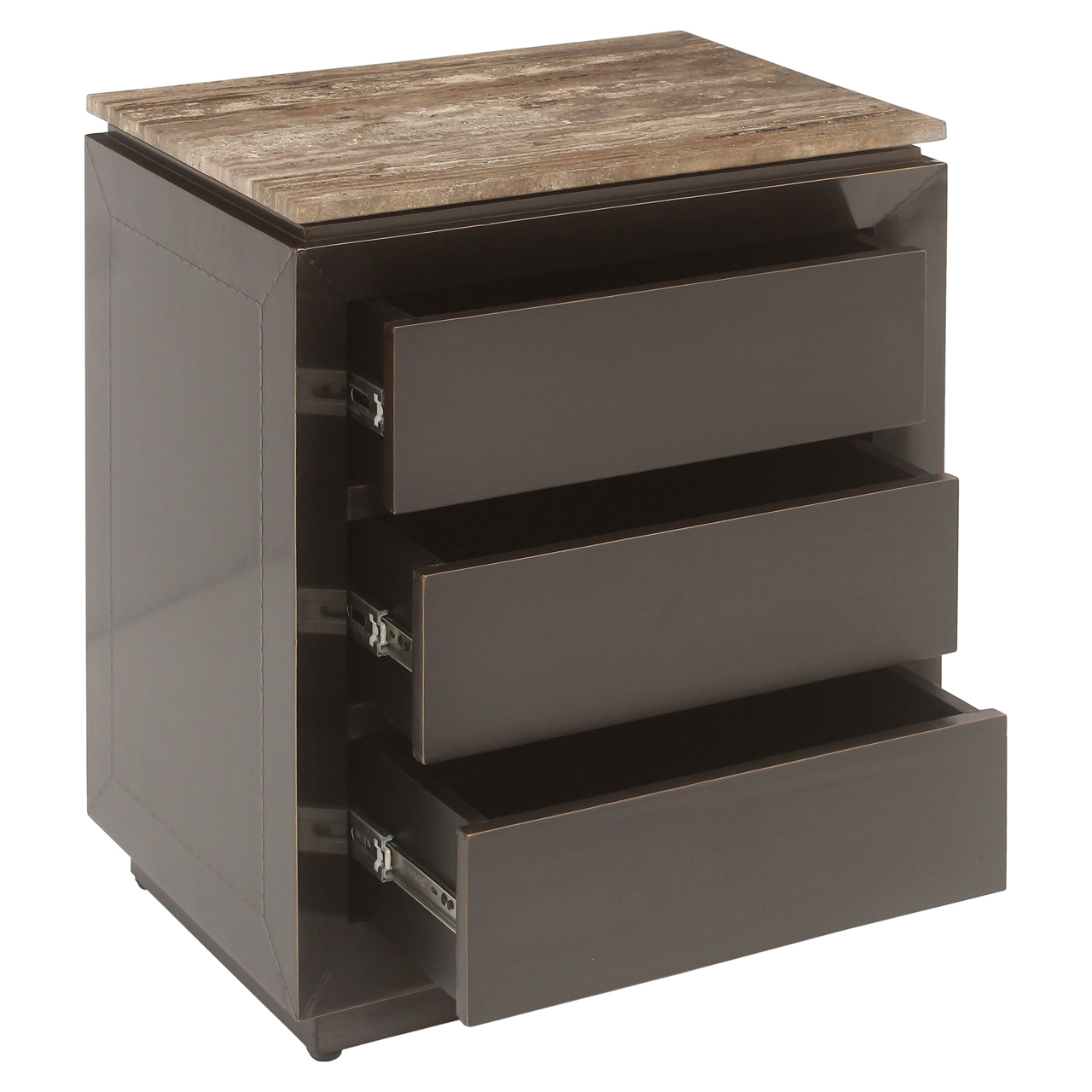 Richmond Interiors Nachtkastje Russo ash brown 3-drawers