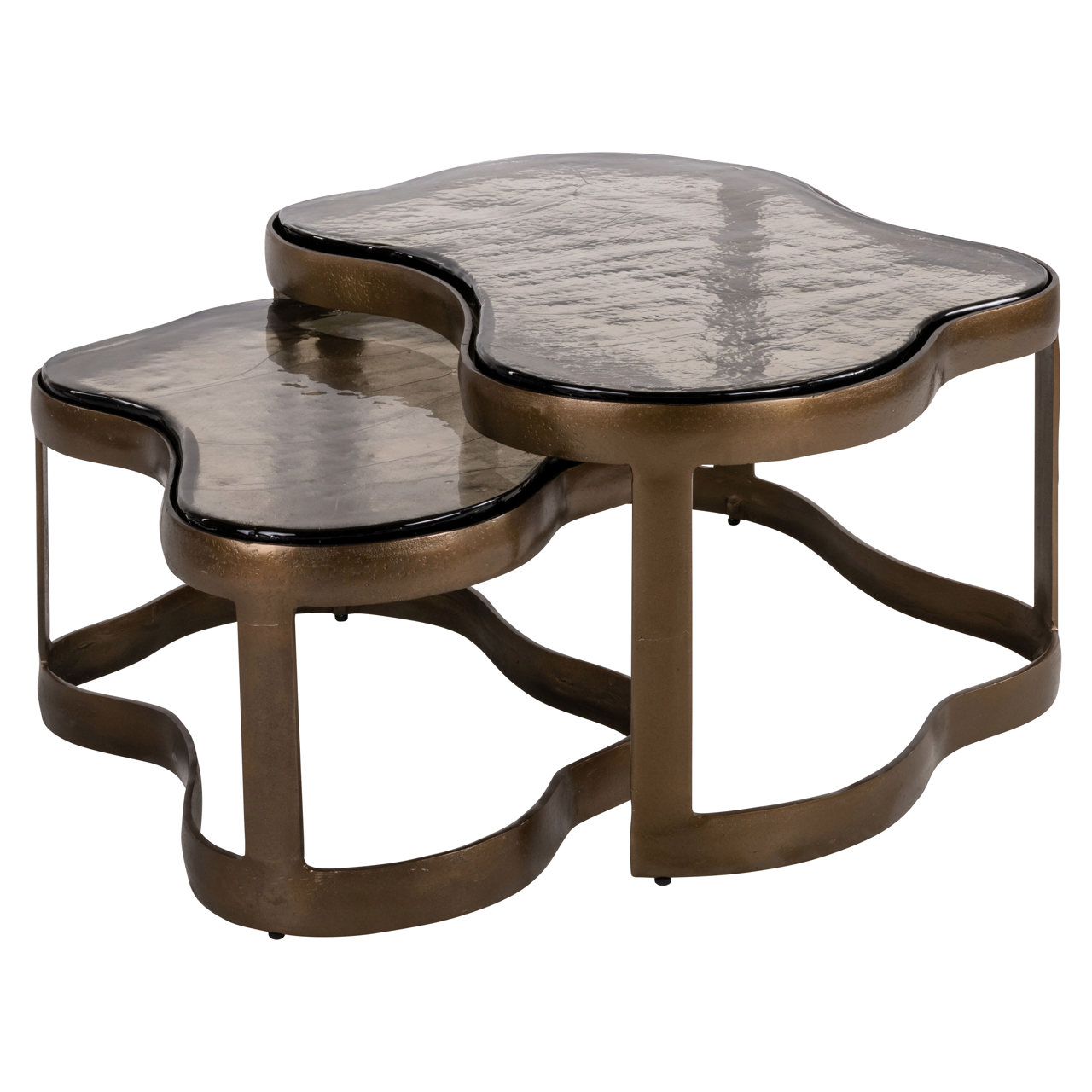 Richmond Interiors Salontafel Fairfield brass antique (Set of 2)