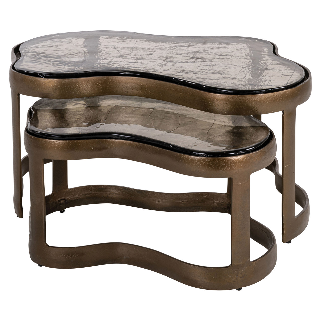 Richmond Interiors Salontafel Fairfield brass antique (Set of 2)