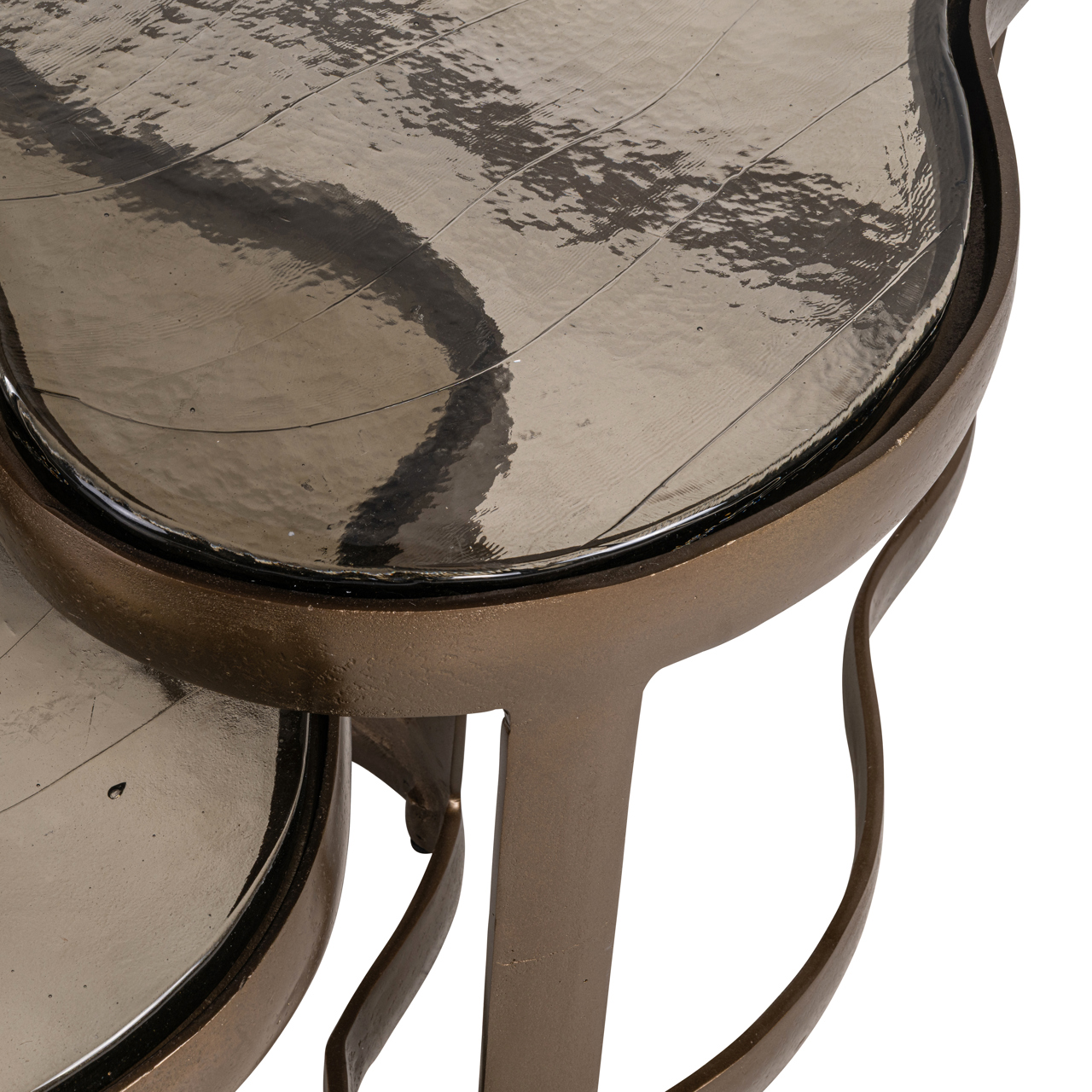 Richmond Interiors Salontafel Fairfield brass antique (Set of 2)