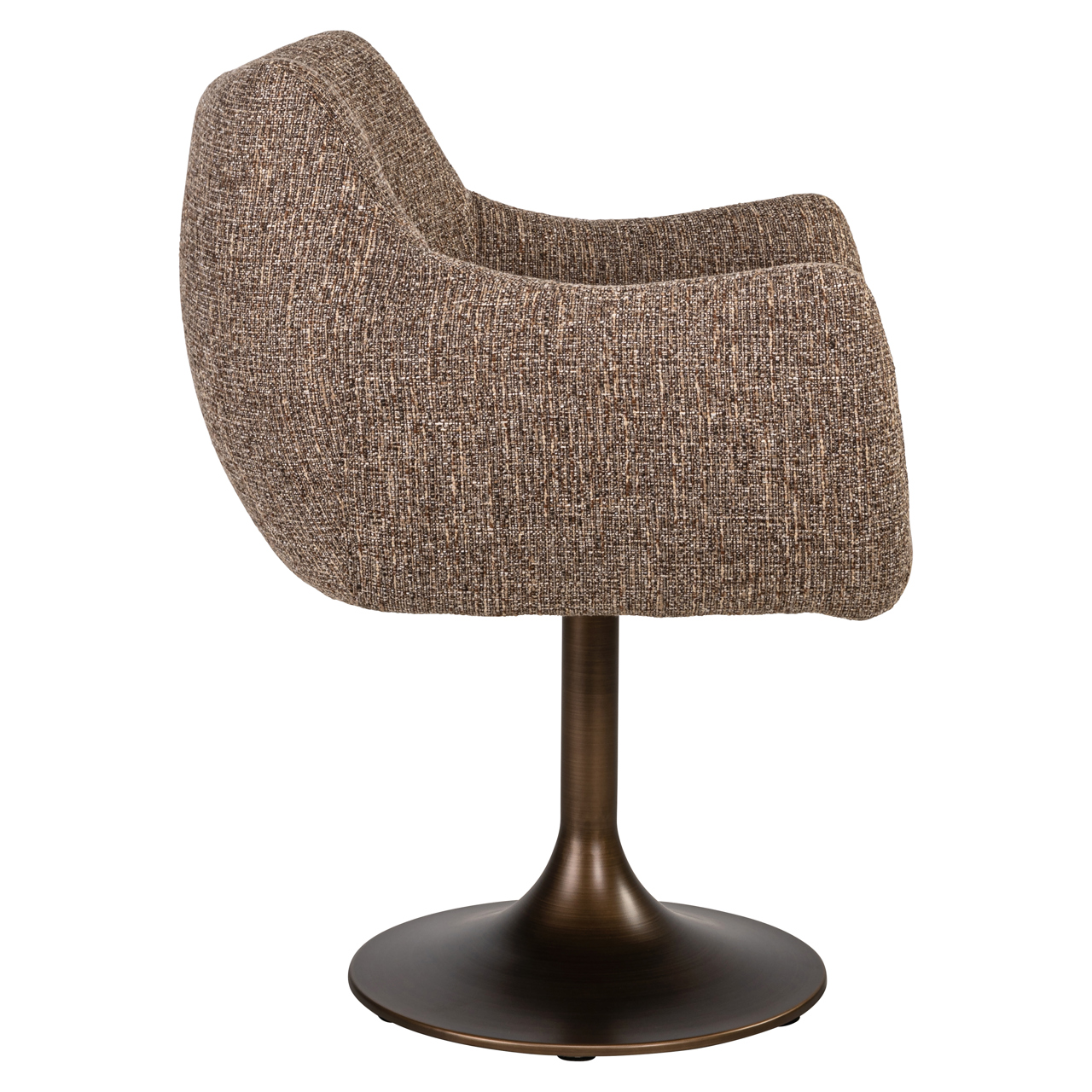 Richmond Interiors Eetkamerstoel Aldo brown tweed swivel