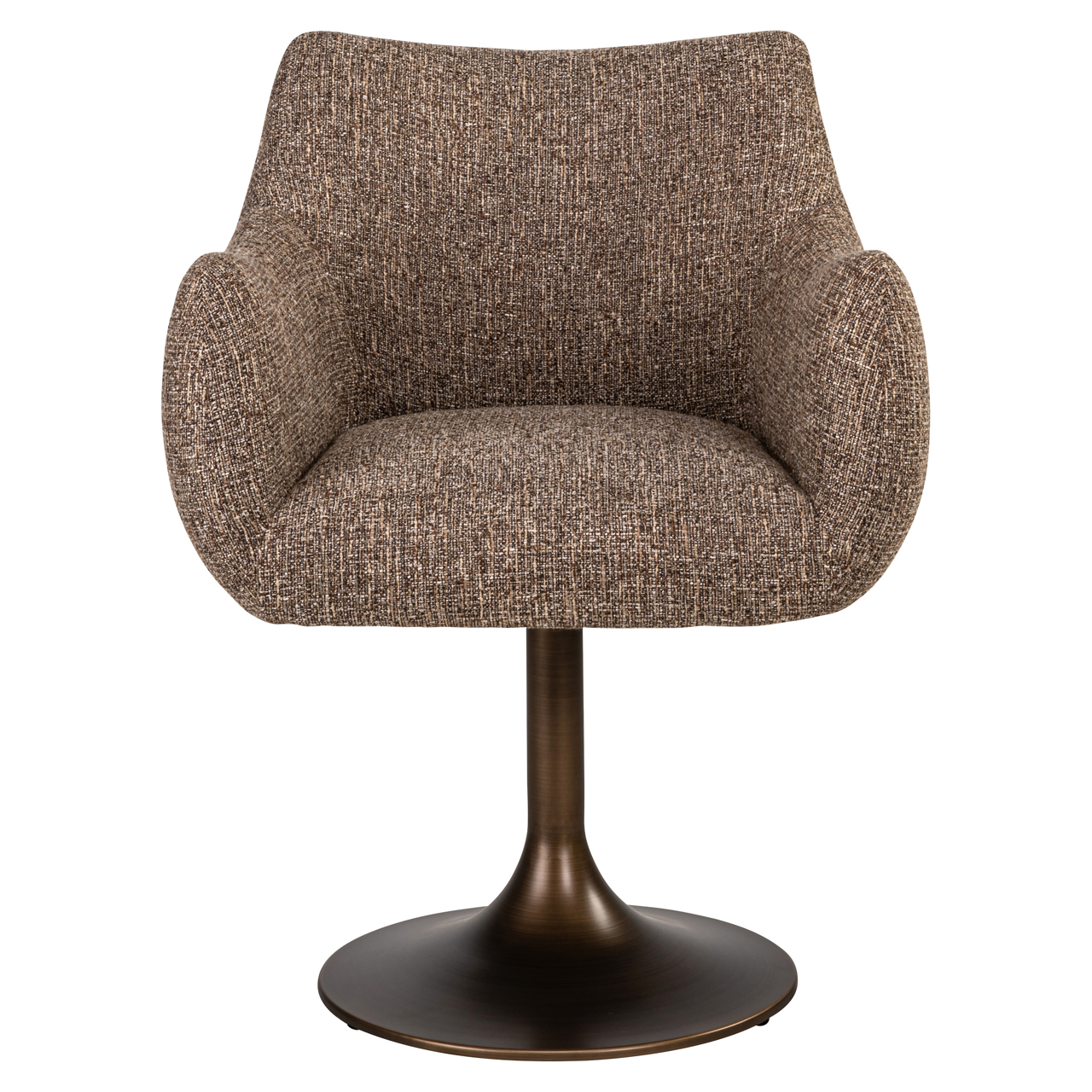 Richmond Interiors Eetkamerstoel Aldo brown tweed swivel