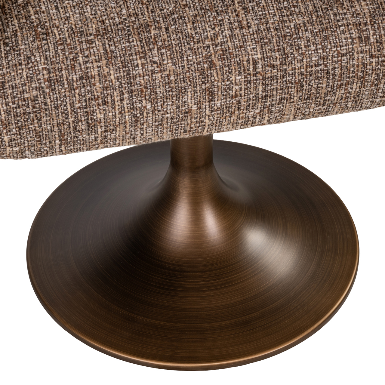 Richmond Interiors Eetkamerstoel Aldo brown tweed swivel