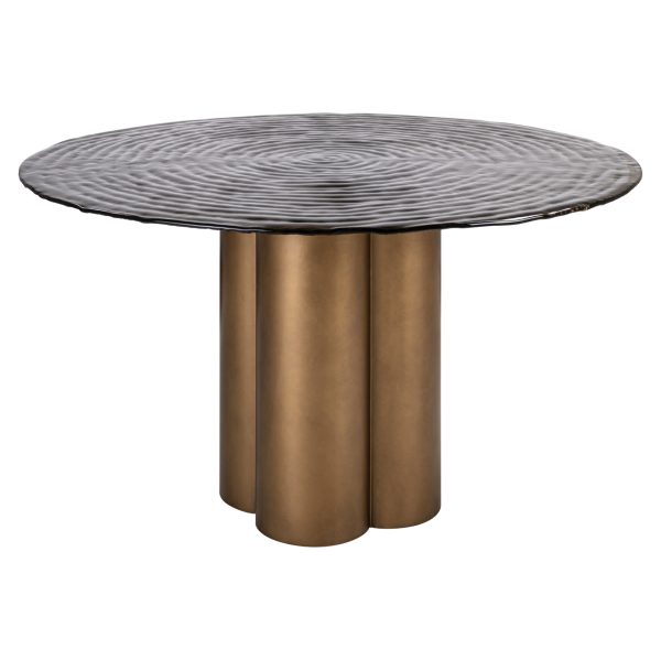 Richmond Interiors Eettafel Glastonburry gold antique 135Ø